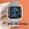 10A High-end Projektant Business Santos Watch for Men and Women W pełni automatyczny mechaniczny zegarek klasyczny zegarek Para Watch Usuń pasek szybko prezent świąteczny