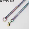 Bag Parts Accessories 13mm Rainbow Chain Bags Purses Strap Accessory Factory Handbag Shoulder Bags Straps Buckle Plating Cover Wholesale high quality 231204