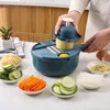 Fruit & Vegetable Tools New multifunctional vegetable cutter 12-piece kitchen slicer household potato shredder radish grater.