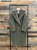 Alpaca Coat Maxmaras Wool Coat Same Material 2023 M Bear Women's Fur Sheep Fleece Length