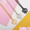 Pendant Necklaces Lotus Choker Necklace Elegant Good Drop Delivery Jewelry Pendants Dh81h