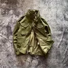 Herrjackor American Retro slitstemtent ficka arbetskläder huva mode militär grön casual taktisk jacka manliga kläder