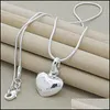 Collane con ciondolo Collana con placca in argento sterling 925 Collane con ciondolo a forma di cuore per le donne Regalo di San Valentino Consegna a goccia Ebreo Dhryz