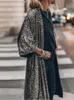 Vestes Femmes QNPQYX Vêtements d'extérieur amples Femmes douces Paillettes brillantes Veste de cape mi-longueur Couleur unie Robe au toucher de la peau Streetwear