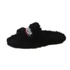 Chaussures de créateurs balencaga Furry Platform Sandal pantoufles en peluche broderie B mot couple pantoufles en peluche Furry Slide pantoufles en daim PP9QL