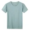 Costumes pour hommes A2696 T-Shirt d'été en coton, couleur unie, tissu doux au toucher, Tops basiques, t-shirts décontractés, vêtements à la mode