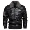 Men's Outerwear Coats Leather Cross border winter new casual fashion oversized men's plush and thick men's leather jacket European and American motorcycle clothing