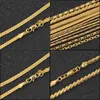 Chain Men Necklace Gold Tone Snake Chain Miami Cuba Link With Round Box And Wheat Chains Stainless Steel Choker Jewelry Drop Delivery Dhgcm