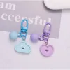 Keychains Lanyards Cute Smiling Face Resin Keychain Heart Flower Cloud Pendant DIY Candy Color Key Chains Decoration Jewelry 231204