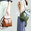 Abendtaschen Echtes Leder Rucksack Umhängetasche Für Frauen Rucksack Schulbuch Echtes Rindsleder Weibliche Schlinge Messenger Cross Body