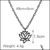 Pendant Necklaces Lotus Choker Necklace Elegant Good Drop Delivery Jewelry Pendants Dh81h