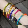 Braccialetto alla moda Miscela di colori Sile Bracciale En Acier Inoxydable Donna Braccialetti con consegna a goccia di gioielli in oro non appannamento Dhfop