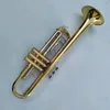 Trompete profissional plano tipo b 500, atualização, material dourado-cobre, concha banhada a ouro, tom de qualidade profissional, buzina de trompete