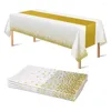 Table Cloth Plastic Tablecloth Round Dot Oil-proof Waterproof Disposable Set For Birthday Wedding Party Decorations