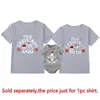 Familjsmatchande kläder Första julskjortor roliga som pappa mamma baby 1: a Xmas Look Holiday Tshirts 231204