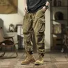 Pantaloni da uomo Autunno Inverno Cargo Uomo Retro Allentato Casual Tattica militare All'aperto Pantaloni da jogging Moda 231204