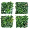 Christmas Decorations 50x50CM 3D Artificial Plant Wall Panel Plastic Outdoor Green Lawn DIY Home Decor Wedding Backdrop Garden Grass Flower 231205