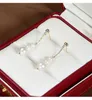 أقراط متدلية Meibapj 8mm Natural Freahwater Pearls Fashion Simple Drop 925 Silver Fine Wedding Jewelry for Women