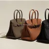 Kinbirk Bolsa Feminina Clássica Genuína Alta Togo Camada Feminina de Couro Designer Premium Feito à Mão Top Bolsa de Couro Bolsas com Padrão de Lichia 25/30 KZ9Z03ZC