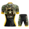 2022 conjunto de camisa de ciclismo feminina do exército dos eua roupas de bicicleta respirável anti-uv roupa de bicicleta de manga curta225k