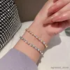 Chaîne pleine de strass réglable Bracelet plaqué or pour femmes nouveau à la mode forme de gouttelette d'eau Zircon Bracelet bijoux cadeau R231205