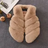 Waistcoat Children Girls Faux Fur Vest Autumn Winter Fashion Thick Warm Colorful Waistcoat Kids Outerwear Baby Girl Christmas Clothes 231204