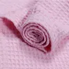 Coperte Coperta in waffle di cotone di alta qualità Calda e confortevole Traspirante Tinta unita Swaddle Presepe Passeggino Trapunta Regalo nato