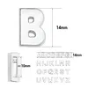 1300 pc / lote 10mm letra de slide simples A-Z cor prata cromo diy encantos alfabeto inglês apto para 10mm pulseira de couro chaveiros326k