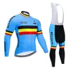 Zimowe Jersey 2020 Pro Team Belgium termalowe polarowe ubrania rowerowe mtb rowerowe dżersey spodne