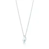 Shinetung S925 Sterling Silver Stylish Simple Silver Teardrop Necklace 1 1バレンタインとのハイエンドの女性ジュエリーギフトQ02637