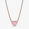 100% 925 prata esterlina rosa redemoinho coração collier colar moda feminina casamento noivado jóias acessórios235f