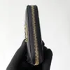 Haute qualité personnalisé 100% cuir fermeture éclair dames couleur unie mode porte-carte de crédit porte-monnaie 2823