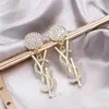 Mode kvinnliga designer örhängen örstud varumärke 18k guldpläterade designers geometri bokstäver kristallörhänge bröllop fest juveler c261o