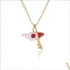 Hanger Kettingen Sieraden Ketting Card Captor Sakura Ster Scepter Hangers Cartoon Charm Choker Drop Levering Dhqlp