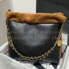 12A Upgrade Spiegel Kwaliteit Echt Leer Gewatteerde Draagtas Dames 22 Kleine Handtas Zwarte Portemonnee Designer Shearling Composiet Tassen Crossbody Schoudertas Met Zakje