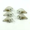 Hengjia 50 pièces lot leurre de pêche à manivelle appâts avec yeux réalistes 3D non peints plastique dur artificiel Transparent sans crochet 203D