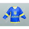 NOME DELLA SQUADRA NAZIONALE BLU UCRAINA personalizzata MAGLIA HOCKEY 99 NUOVA cucitura superiore S-M-L-XL-XXL-3XL-4XL-5XL-6XL