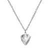 Pendanthalsband Trendy Romantic Charm Open Design Love Heart Silver Color Women's Korean Style Jewelry Accessories298Q