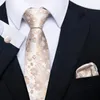 Bow Ties Luxury Gold Silk for Men 2023 Floral Jacquard mouchoir de bouchons de manchette