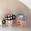 Water Bottles Ins Style Mug Cute Ceramic Cup Mugs Simple Couple Cups Coffee Milk Tea Drinkware Birthday Christmas For Gift 231205