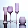 Wine Glasses Purple Transparent Wine Glasses Creative Frosted Crystal Champagne Whiskey Beer Cup Cocktail Goblet Juice Glass Bar Drinkware 231205