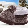 Ball Caps Winter Winter Windproof cieplejszy kapelusz na szyję i rękawiczki ustawiają japoński styl harajuku w stylu snowflake echarpe hiver femme