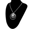 Chaînes Mode Cercles à la mode Pendentif Snap Collier 60 cm Bijoux Fit 18mm Boutons En Gros DJ0176