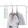 Hangers & Racks Hangers Racks Plastic Clothes Hanger Drying Storage Hanging Rack Mtifunction Mti-Port Support Scarf Shirt Dried Home O Dhodh