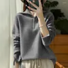 Women's Sweaters Pullover Autumn/Winter Wool Sweater Casual Knitwear Turn-down Collar Tops Zipper Loose Blouse Ladies Clothing