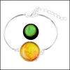 Charm Armbänder Kristall Armband Schmuck Glow In The Series Planet Glas Cabochon Drop Lieferung Dhqxo