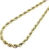Мужская женская цепочка из полой веревки 1 10 пробы из желтого золота 10 карат, 5 50 мм, 24-дюймовое ожерелье232O