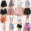 Designer Lululemens Damen-Yoga-Shorts, Passform, Reißverschlusstasche, hohe Taille, schnell trocknend, Damen-Trainingsshorts, lockerer Stil, atmungsaktiv, Turnhalle, hoch