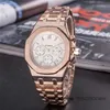 Luksusowy zegarek APS 18K Rose Gold Royal Oaks Watches Swiss Ruch Ruch Oryginalne pole z logo Wszystkie tarcze Working Mens Automatyczne zegarki stopwatch 42 mm 15J6