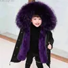 Daunenmantel Winter Kinder Pelz 2023 Mode Jungen Mädchen Kleidung Mit Kapuze Dicke Warme Jacke Oberbekleidung Parka Schneeanzug Teenager Kind Kleidung Q231206